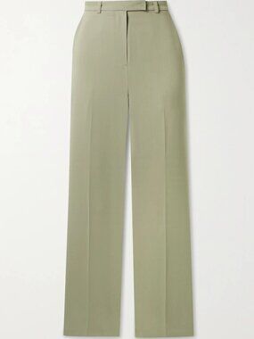 FRANKIE SHOP, | NWT | Isla pleated crepe straight-leg pants, Size: M